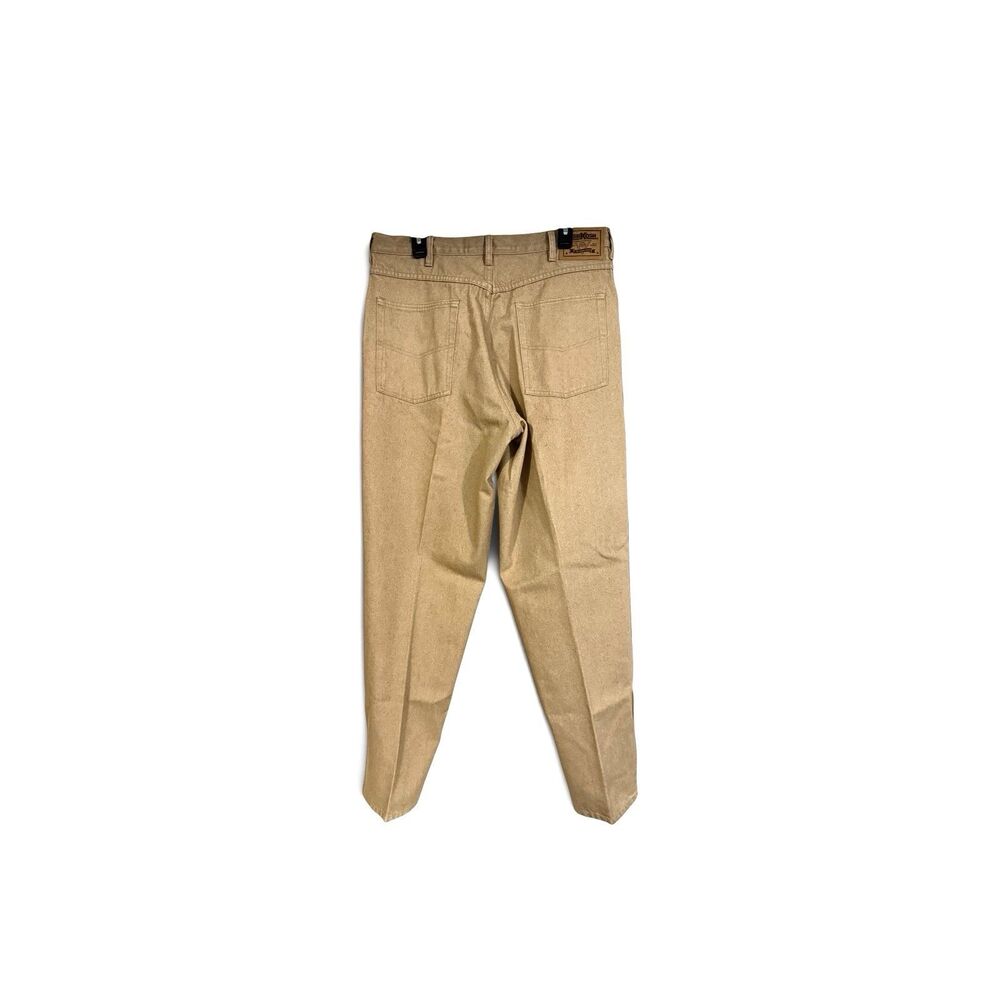 VTG Oshkosh Bgosh Jeans Men’s Beige Jeans Baggy Denim Creased Casual Size 36x34